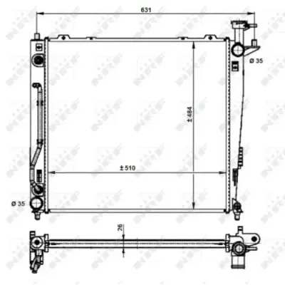 Radiator, racire motor NRF 59201