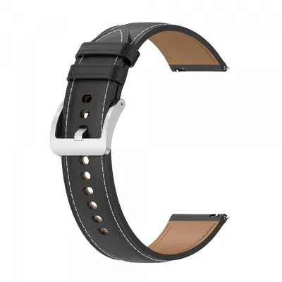 Curea Techsuit W048 pentru Samsung Galaxy Watch / Huawei Watch Series, 20mm, Neagra
