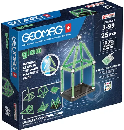Constructor magnetic Geomag - Glow, 25 de piese