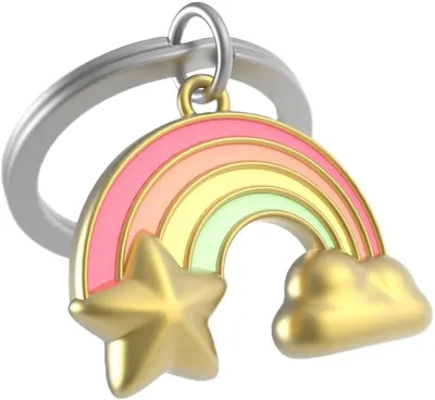 Breloc Metalmorphose - Rainbow cloud with star