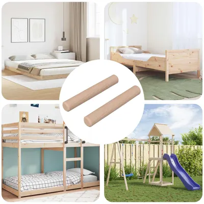 vidaXL Doweluri din lemn 2 buc. natural Ø 6 x 40 mm Lemn masiv