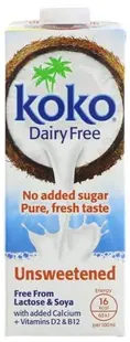 Băutură de cocos cu calciu, fără zahăr, 1 l, Koko