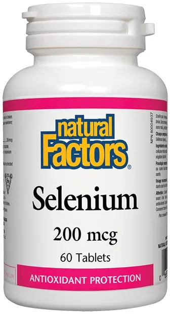Selenium, 200 mcg, 60 tablete, Natural Factors