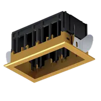 Modena 2 Module Recessed Box With Frame Brass