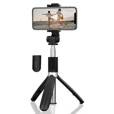 Trepied pentru selfie Media Tech MT5542 2in1, Telecomanda Bluetooth (Negru)