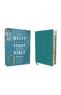 Niv, Quest Study Bible, Personal Size, Leathersoft, Teal, Thumb Indexed, Comfort Print: The Only Q and A Study Bible