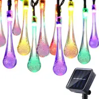 Instalatie solara cu 20 globulete LED Waterdrop, 5 M, Multicolor