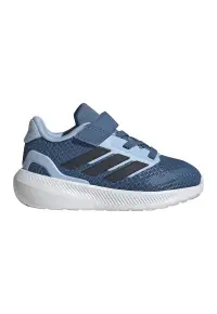 Pantofi sport Run Falcon 5 din material textil cu velcro - Negru/Albastru inchis/Albastru lavanda