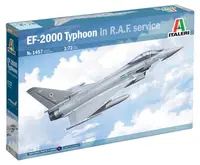 Model asamblabil Italeri Militare: Avioane - Avion de luptă supersonic multifuncțional Eurofighter EF-2000 Typhoon In R.A.F. Service