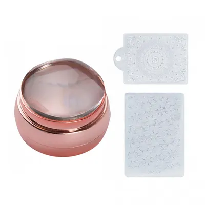 Stampila si raclete pentru unghii - Rose Gold