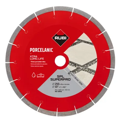 Disc diamantat pt. Ceramica dura, portelan gros >2cm pt. terase, 300x25.4 (mm), SPL 300 EXT SuperPro - RUBI-40911