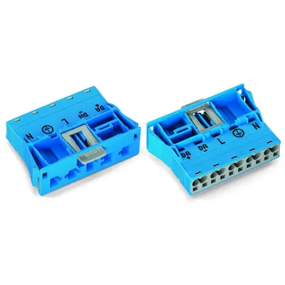 Snap-in plug; 5-pole; Cod. I; 4,00 mm²; blue