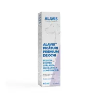 ALAVIS Picaturi Premium de Ochi, XS-XL, soluție igiena ochilor câini și pisici, flacon, 60ml