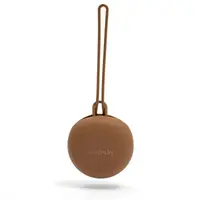 Port suzeta, New Baby, Cu lant, Protejeaza de murdarie, Silicon, Fara BPA, 0 luni+, Brown
