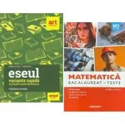 Pachet Bacalaureat 2026. Eseul. Varianta rapida de pregatire si Matematica M2 Tehnologic. Teste