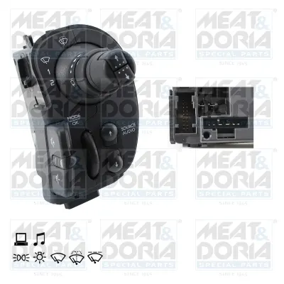 Comutator coloana directie (control computer; control radio; lumini; stergatoare) potrivit RENAULT KANGOO BE BOP, KANGOO EXPRESS, KANGOO II 02.08