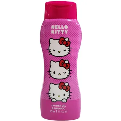 Gel Dus si Sampon 2 in 1 Air Val Hello Kitty, 500 ml