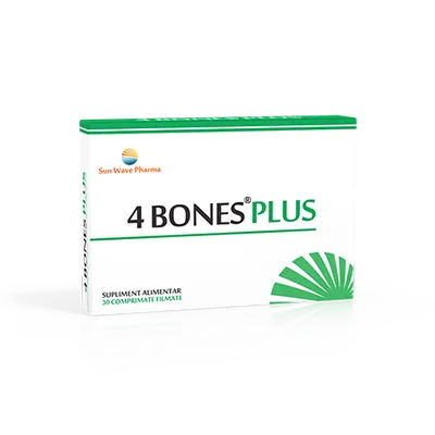4 Bones Plus, 30 comprimate, Sun Wave Pharma
