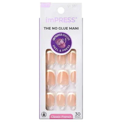 Unghii false Impress Nails Model, 30 bucati, Kiss