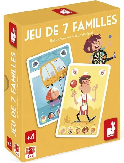 Joc de cărți pentru copii Janod - Happy Families, tema Târg