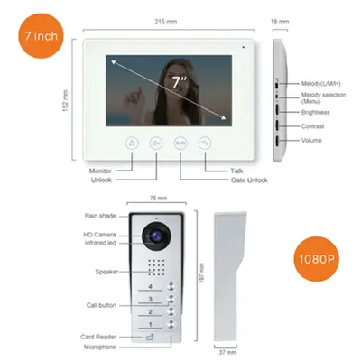 Sonerie Video Smart EL-A17 cu 3 Monitoare - Casa Tripla pentru Securitate Avansata