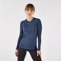 Bluză din lână merino KIPRUN Run 900 Bleumarin damă