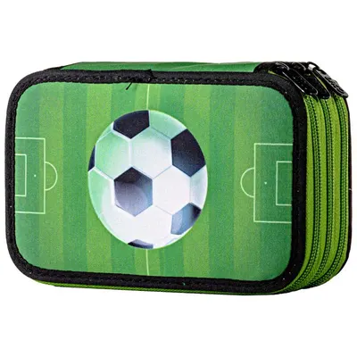 Penar neechipat, 3 fermoare, 19.5x13x7cm, Fotbal Pro, PE3044, Daco