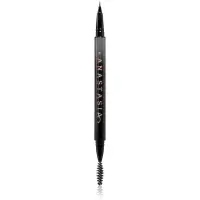 Anastasia Beverly Hills MicroStroke Brow Pen creion pentru sprancene cu pensula culoare Granite 0.5 ml