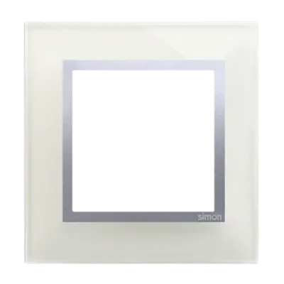 Rama simpla de sticla IP20/IP44(a se folosi cu DUN1 pentru IP44), ceata argintie