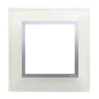 Rama simpla de sticla IP20/IP44(a se folosi cu DUN1 pentru IP44), ceata argintie
