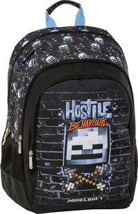 Ghiozdan școlar Graffiti Minecraft - Wall, cu penar