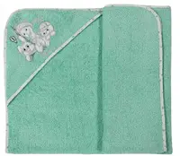 Prosop cu gluga bebe Bambino Casa - Paris, Mint, 100 х 100 cm