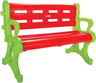 Bancă pentru copii Pilsan - 73 x 106 x 50 cm, roșie/verde