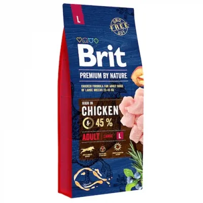 Hrana uscata pentru caini Brit Premium Adult L 15 kg