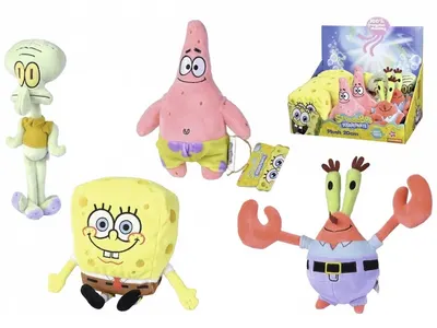 Jucărie de pluș Simba Toys - SpongeBob SquarePants, 20 cm, sortiment