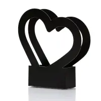 Cutii cu mâner inimă - negru (set 10 buc) - Default Title