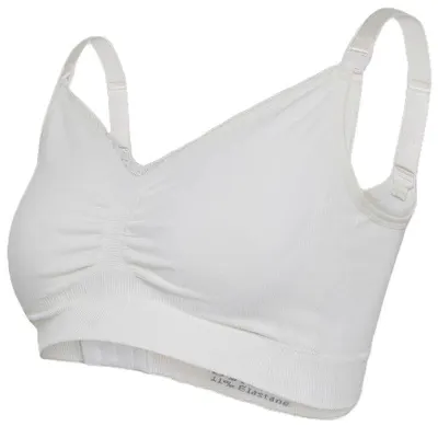 Sutien de alăptare fără cusături Carriwell - Organic Maternity, marimea S, alb