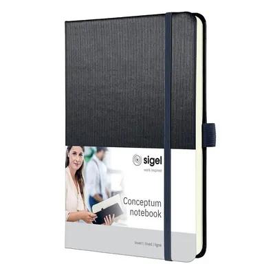 Caiet Sigel Conceptum - A5, design retro, copertă tare, gri