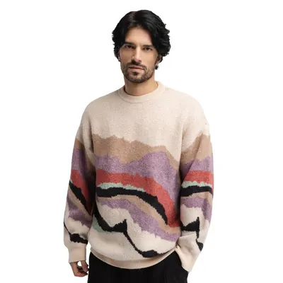 Pulover din tricot pentru bărbați Burano Transformation Multicolor