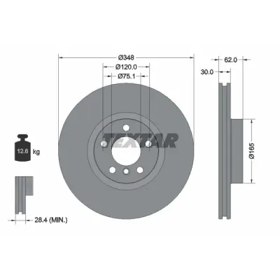 Disc frana TEXTAR 92160903