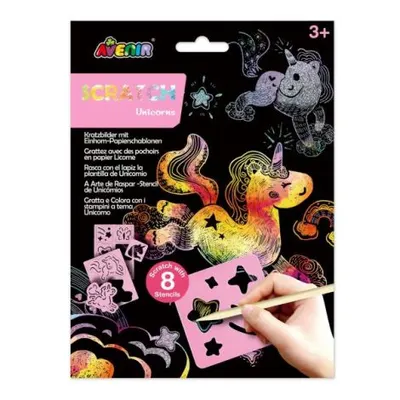 Set de razuit cu sabloane - Unicorni