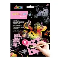 Set de razuit cu sabloane - Unicorni