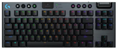 Tastatură mecanică Logitech - G915 X Lightspeed TKL Low-Profile, fără fir , Clicky, RGB, negru