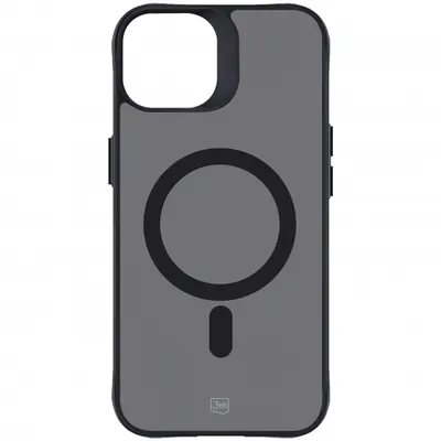Husa MagSafe pentru Apple iPhone 15, 3MK, Smoke MagCase, Neagra