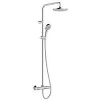 Set de dus culoare crom lucios, Vernis Blend 200, cu baterie termostatata, Hansgrohe