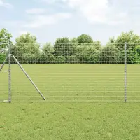 vidaXL Fixare la sol gard Euro 10 x 1,2 m Oțel Galvanizat Argintiu