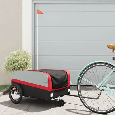Gossi remorca pentru biciclete, negru si rosu, 45 kg, fier
