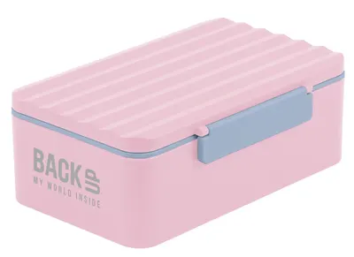 Cutie pentru mâncare BackUp 6 C - Cu 2 compartimente, roz