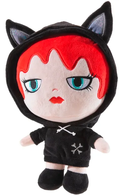 Păpușă moale Heunec - Poupetta Gothic Redhead, 27 cm