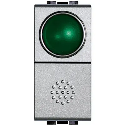 Buton cu indicator Verde 10A - 250V LiVing Light -Tech
